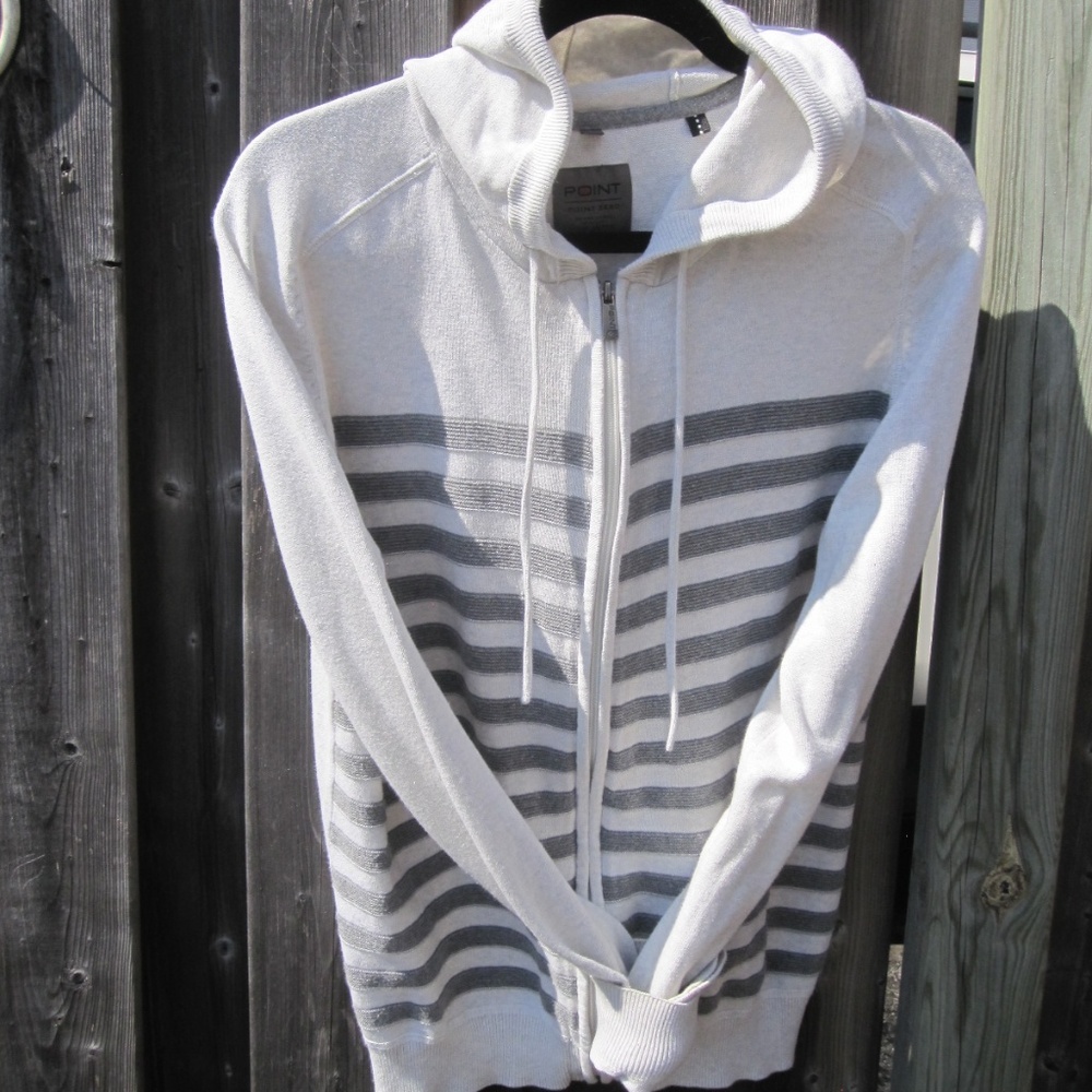 SALE!! Cotton Point Zero zip up sweater with hood     4